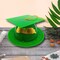 24 Count Graduation Cap Cake Topper Durable Plastic Party Decoration Green 3.5 Inch